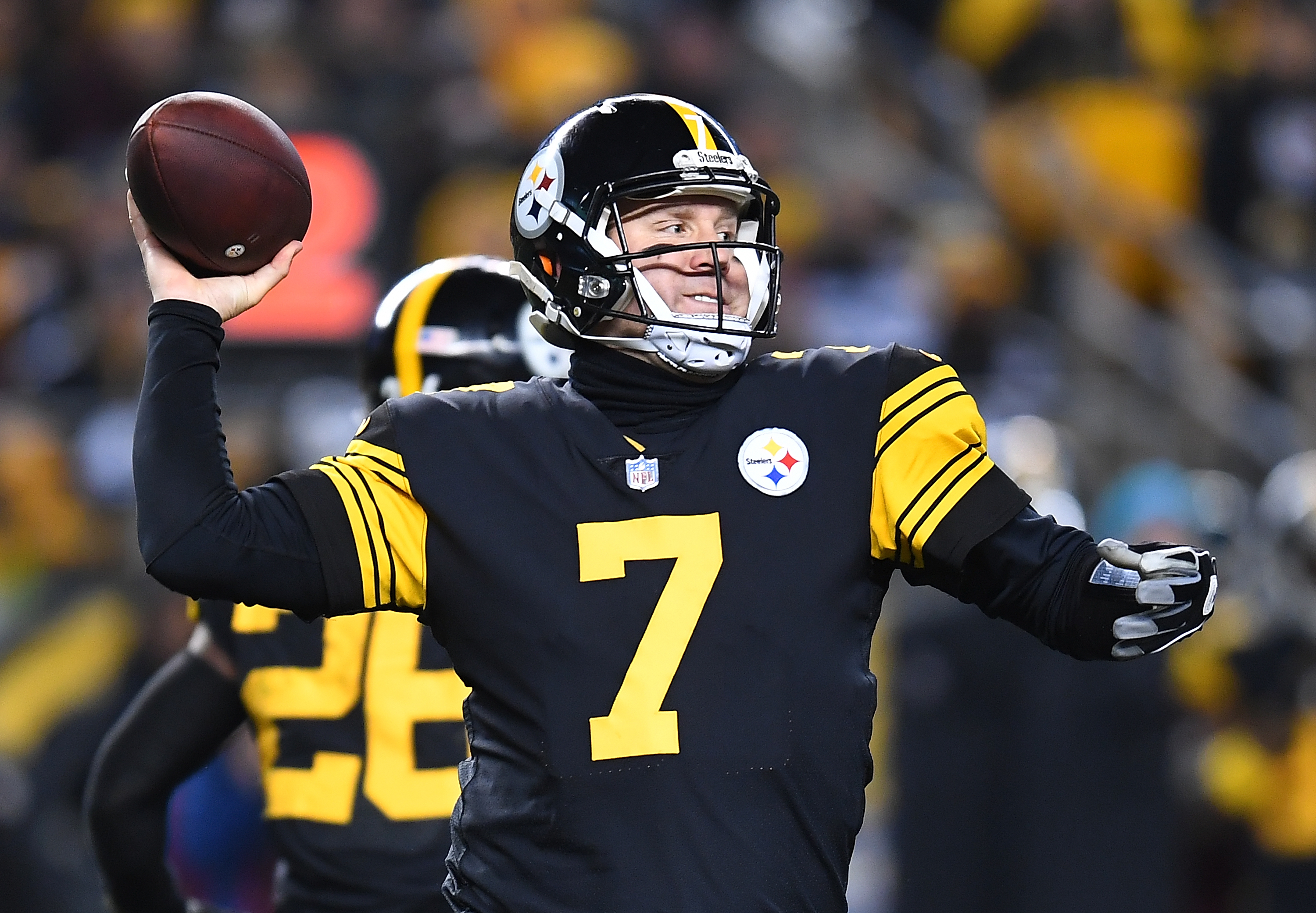 football in with ben roethlisberger