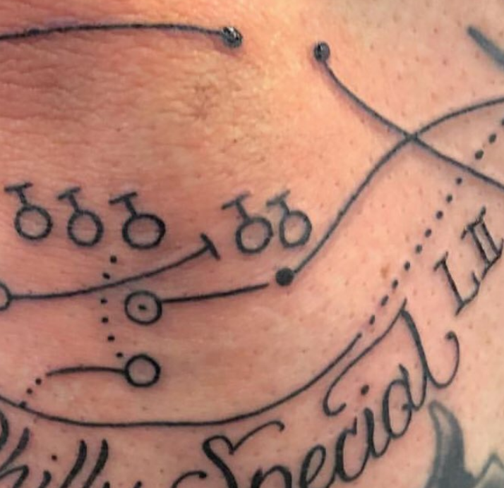 Lancaster County Eagles fan gets The Philly Special tattooed on his arm   fox43com