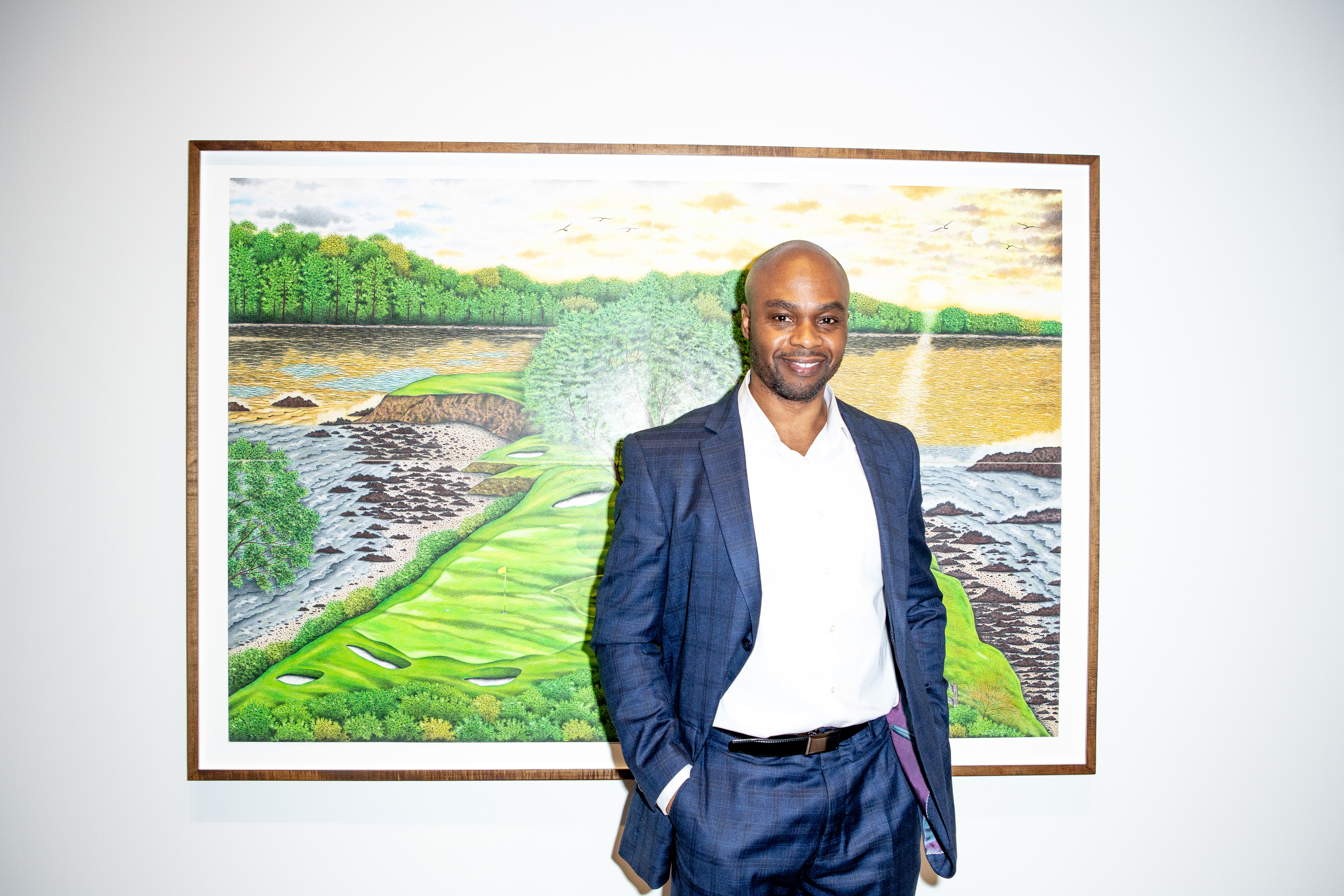 Valentino Dixon's golf drawings become center of attention at New York art show | Golf News and Tour Information | Digest