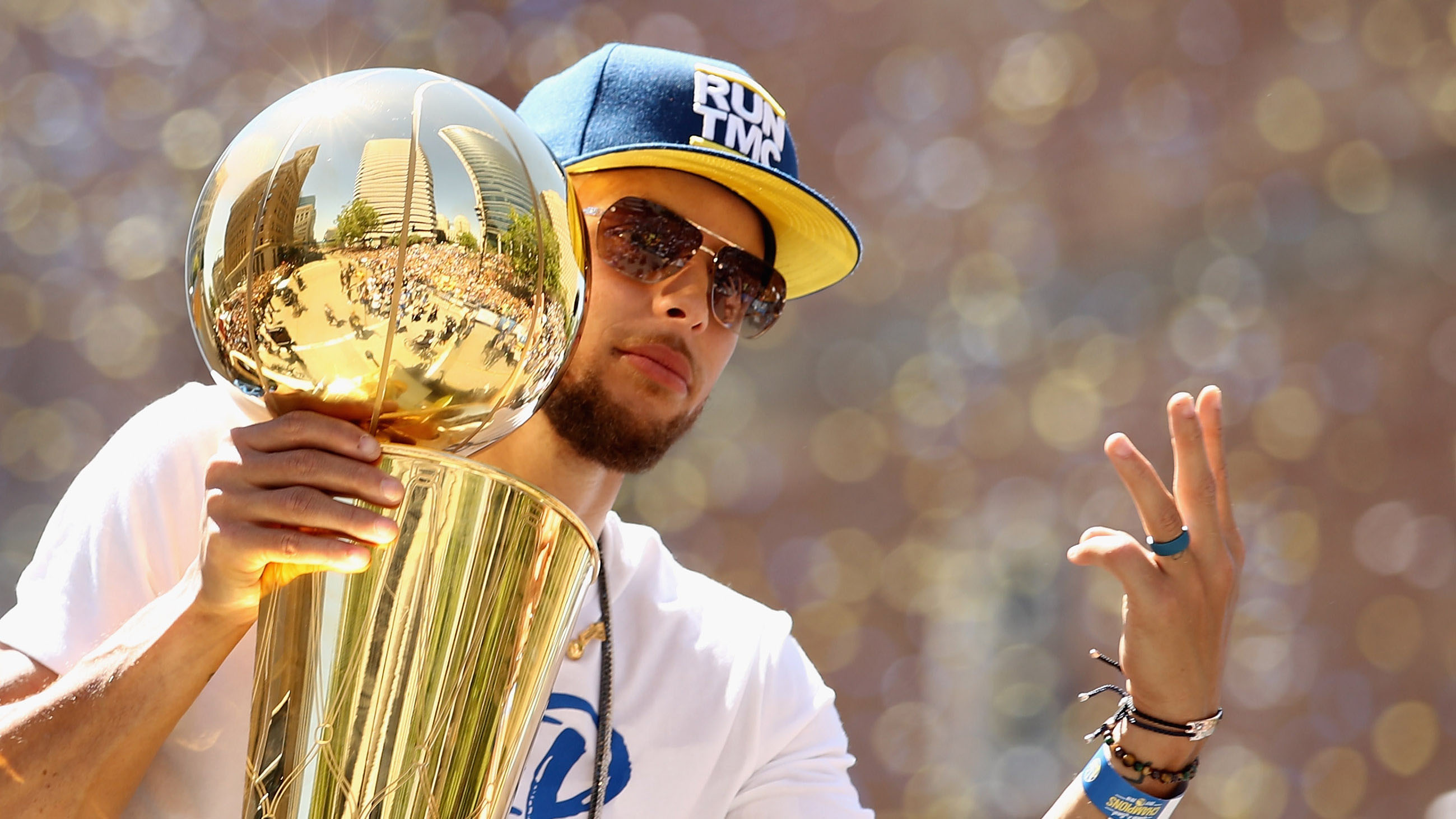 Goat Wearing Steph Curry Jersey at Warriors' Championship Parade