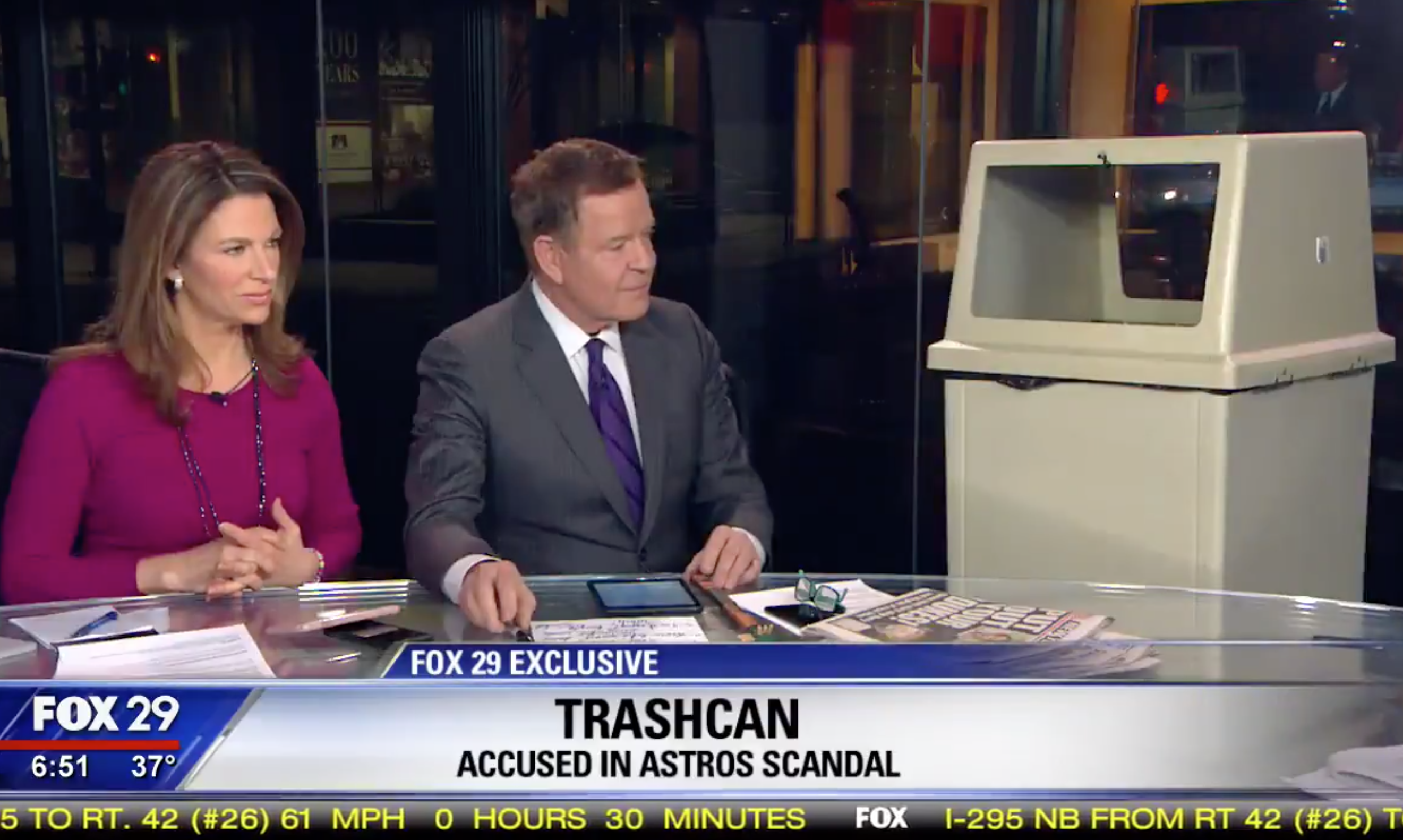 Philly news station airs bizarre interview with alleged Houston Astros  trash can, This is the Loop