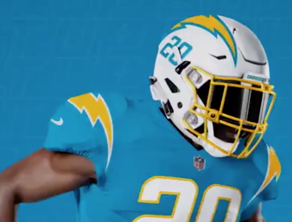 chargers jersey reveal