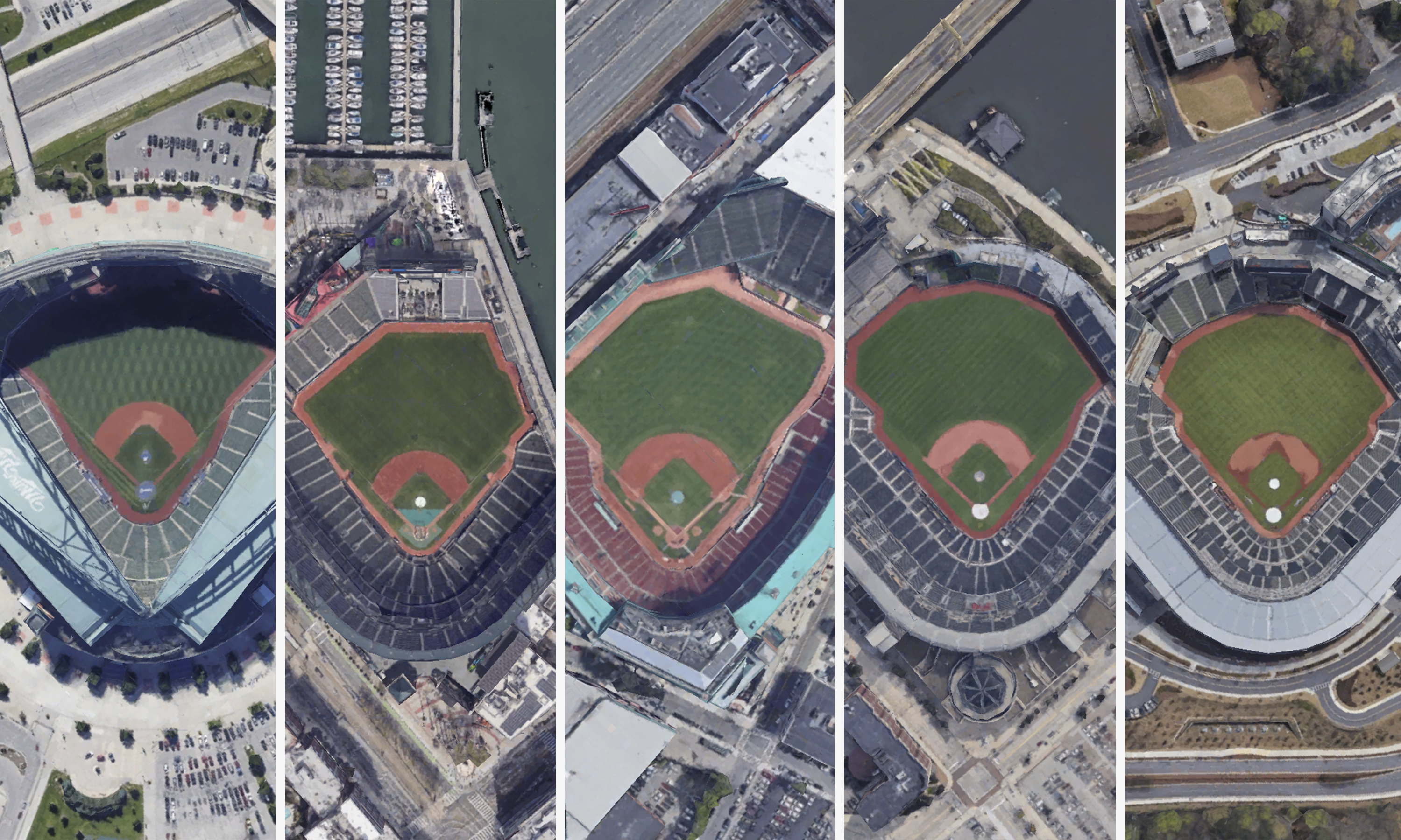 Can you guess every MLB ballpark by its satellite image?
