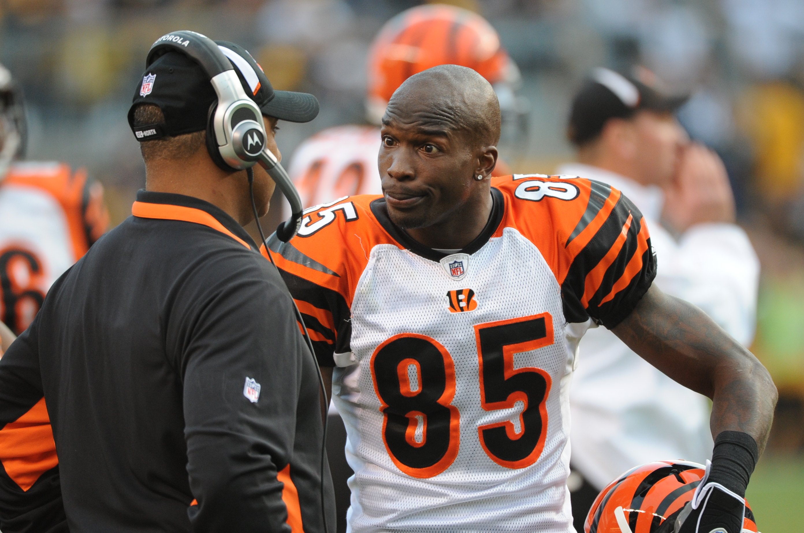 Chad johnson is the miami dolphins' new wideout, and it seems his week...