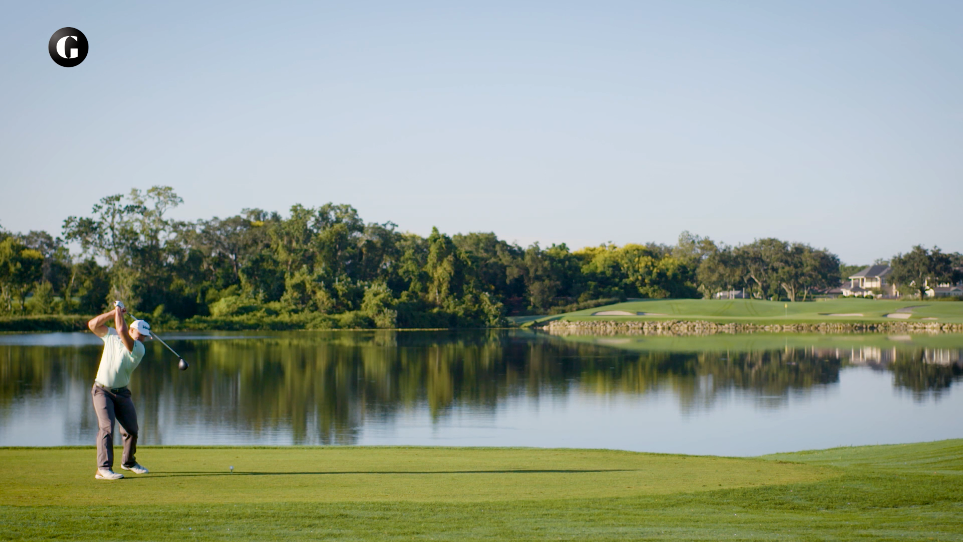 We had a long-drive champion try to drive the 555-yard sixth hole